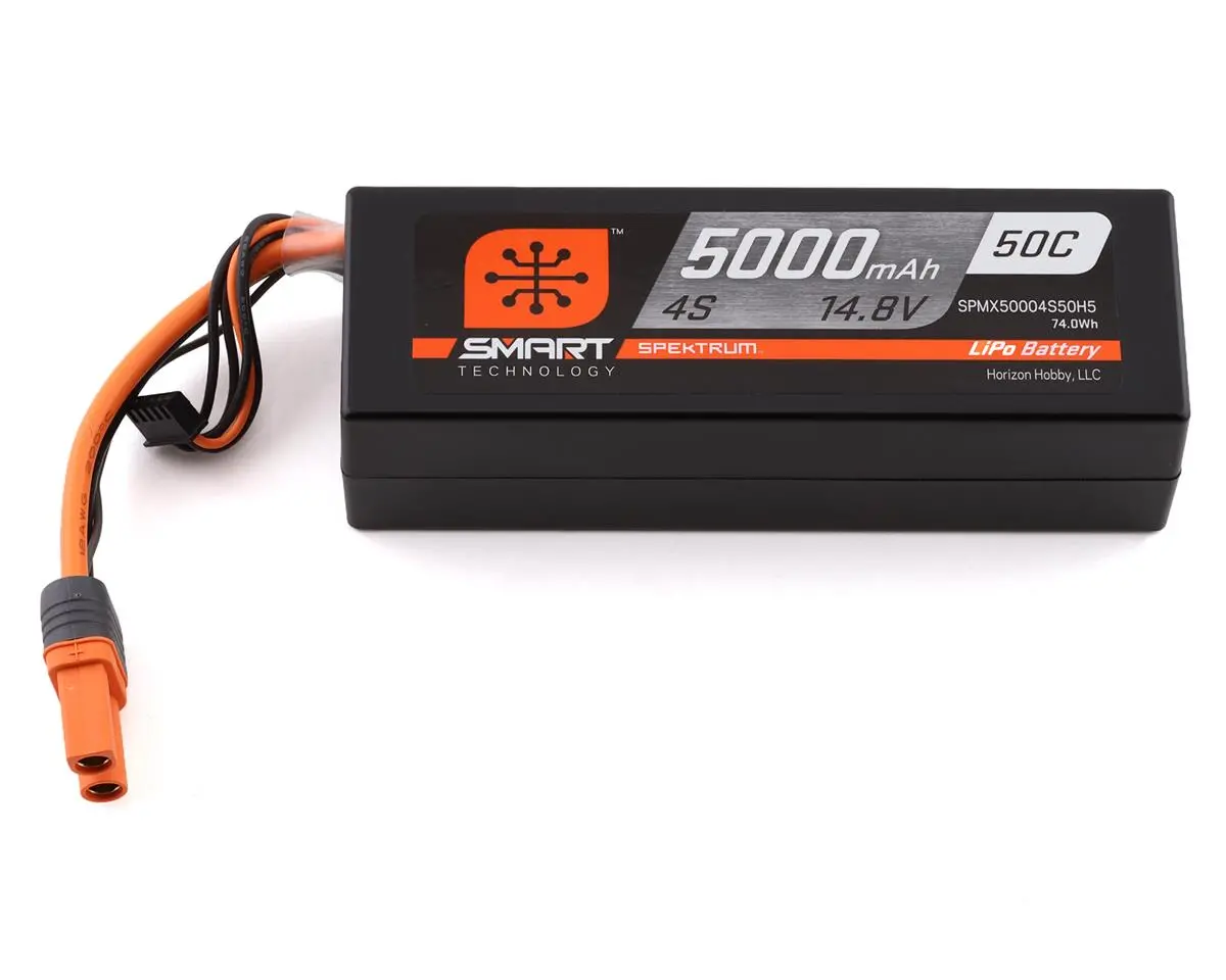Spektrum 14.8V 5000Mah 4S 50C Smart Hardcase Lipo Battery: Ic5 1