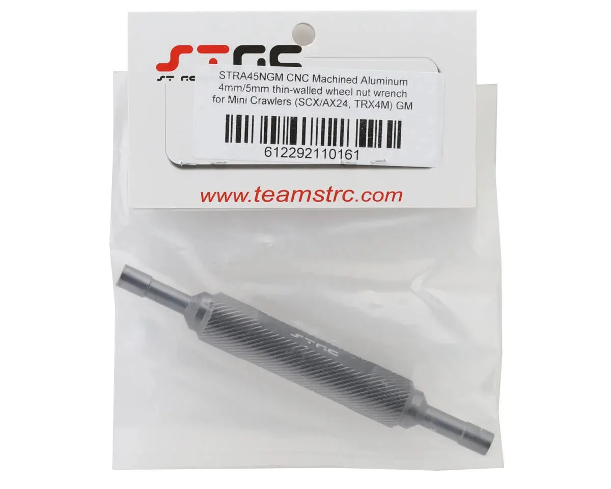 St Racing Concepts Mini Crawler Aluminum Thin-Walled Wheel Nut Wrench (Gun-Metal) (4Mm/5Mm) - Sptstra45ngm 2