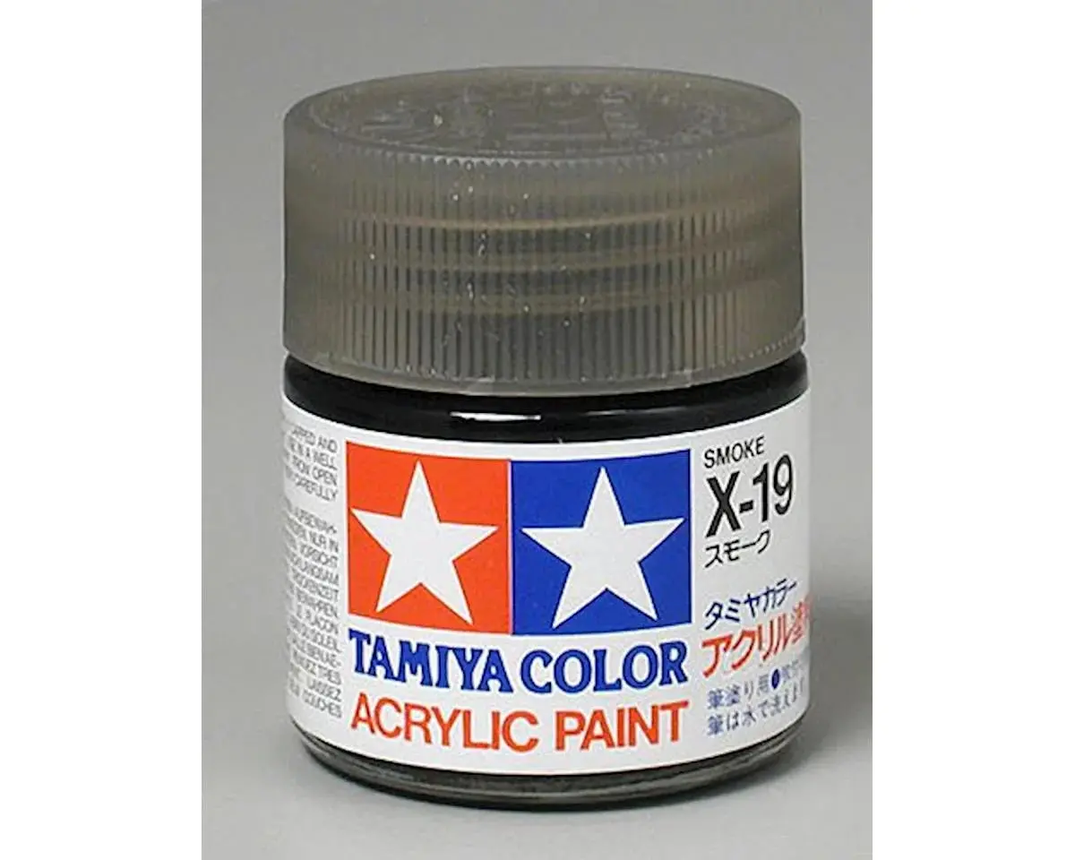 Tamiya X-19 Smoke Acrylic Paint (23Ml) 1