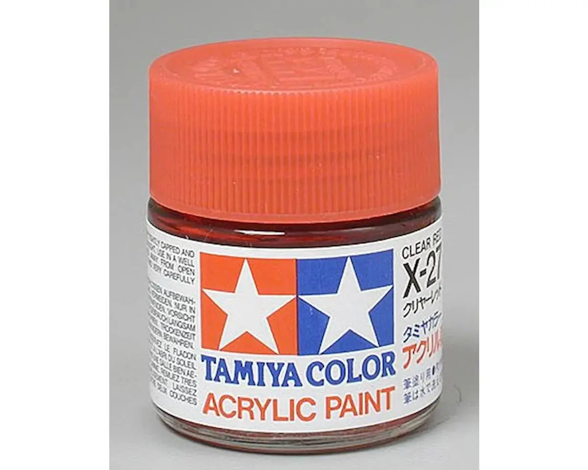Tamiya X-27 Clear Red Gloss Finish Acrylic Paint (23Ml) 1
