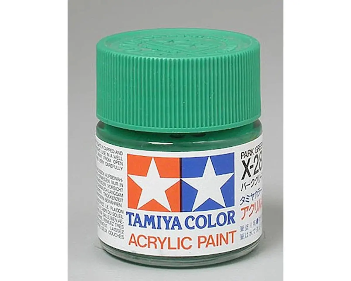 Tamiya X-28 Park Green Gloss Finish Acrylic Paint (23Ml) 1