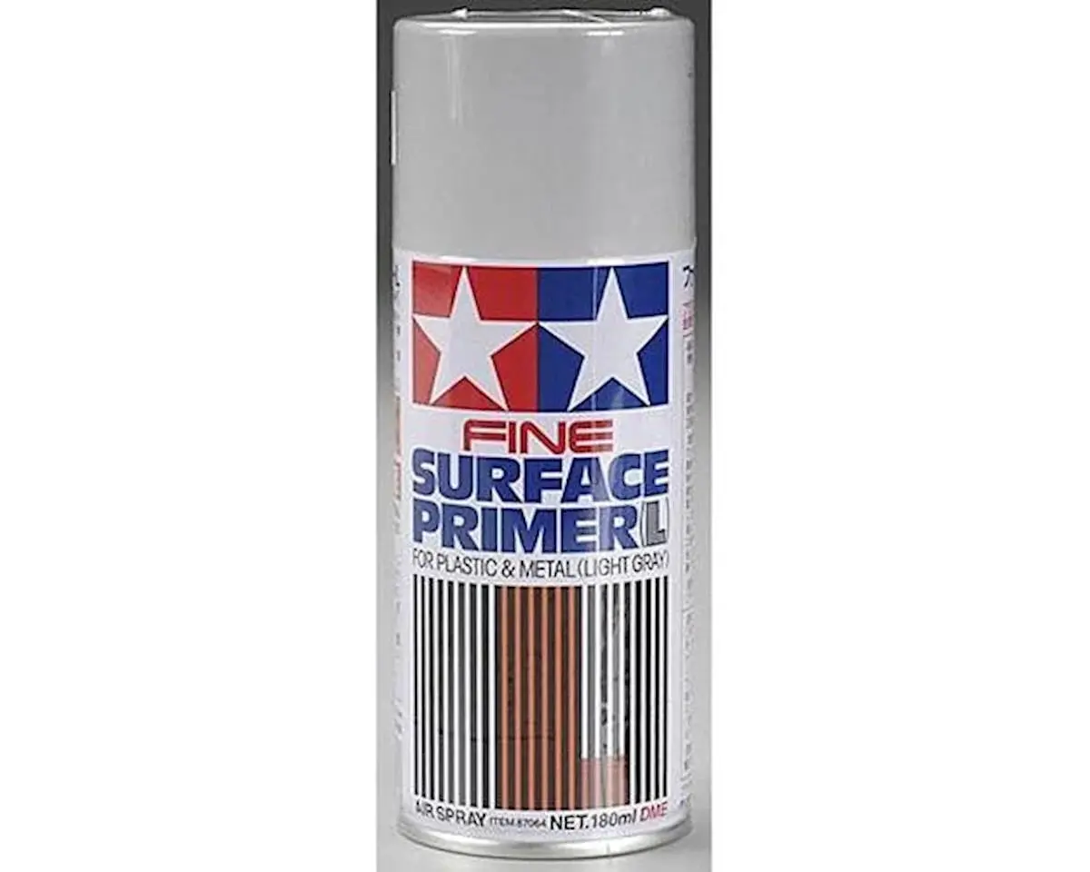 Tamiya Light Grey Fine Surface Primer Spray Paint (180Ml) - Tam87064 1