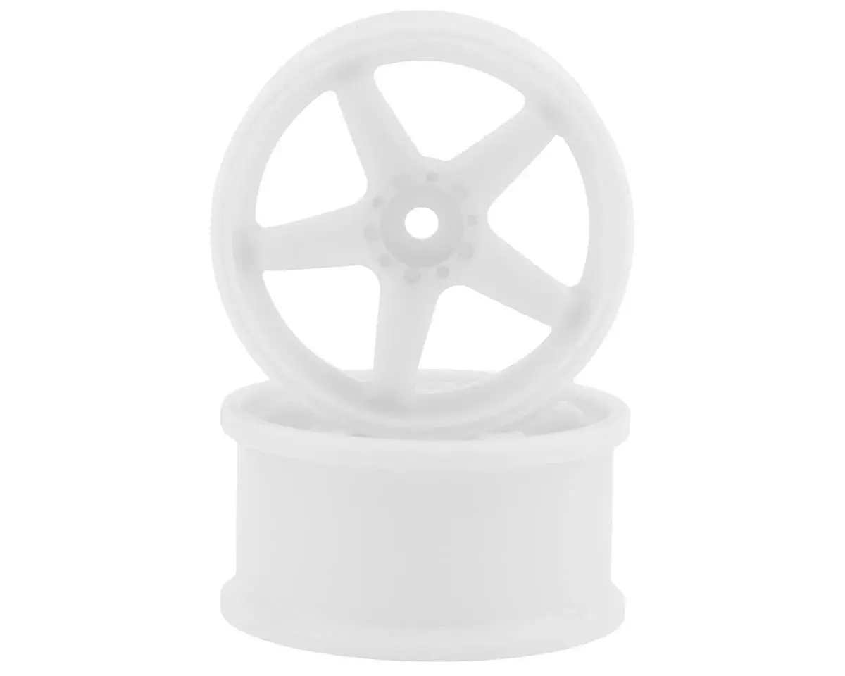 Topline N Model V3 Super High Traction Drift Wheels (White) (2) (5Mm Offset) W/12Mm Hex - Tdw-055Wh 1