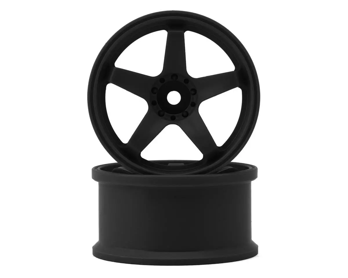 Topline N Model V3 Super High Traction Drift Wheels (Black) (2) (8Mm Offset) W/12Mm Hex 1