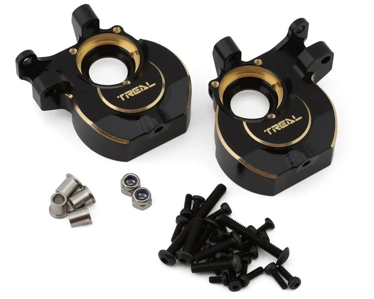 Treal Hobby Redcat Ascent/Gen9 Brass Inner Front Portal Covers (Black) (2) (78G) 1