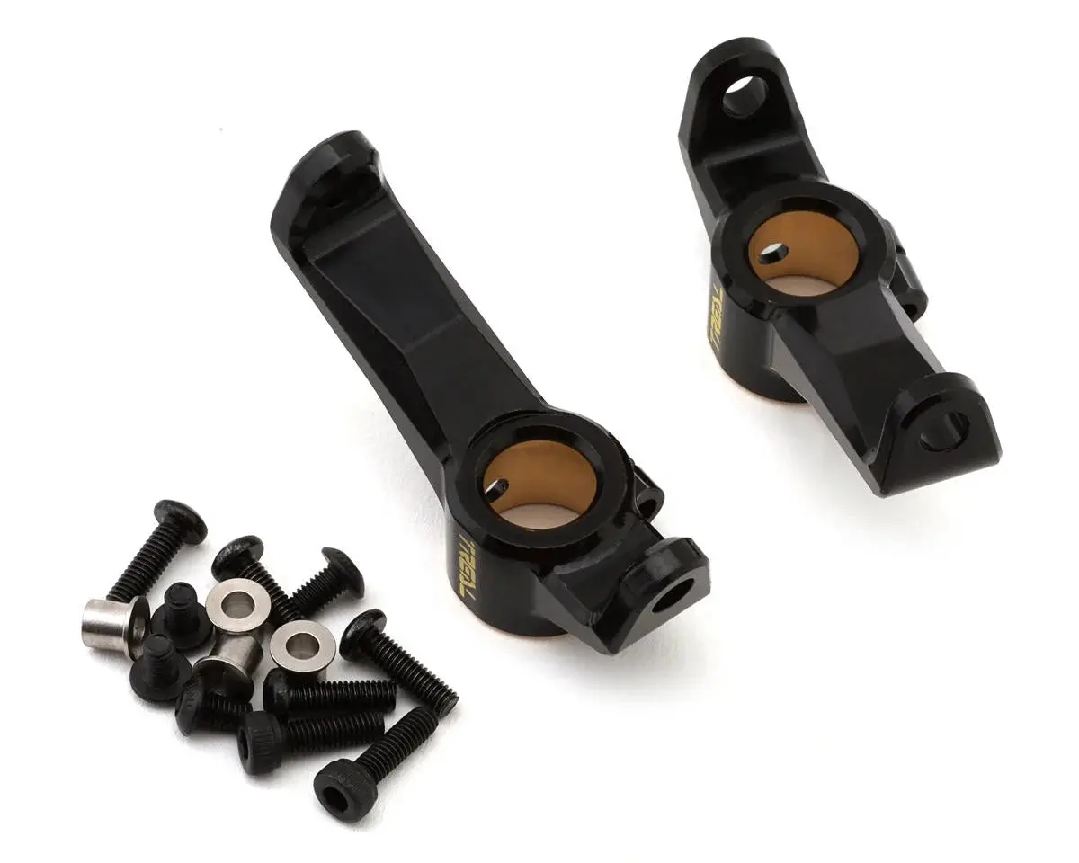 Treal Hobby Axial Scx10 Pro Brass Heavy Weight C-Hub Carriers (Black) (2) (62.9G) 1