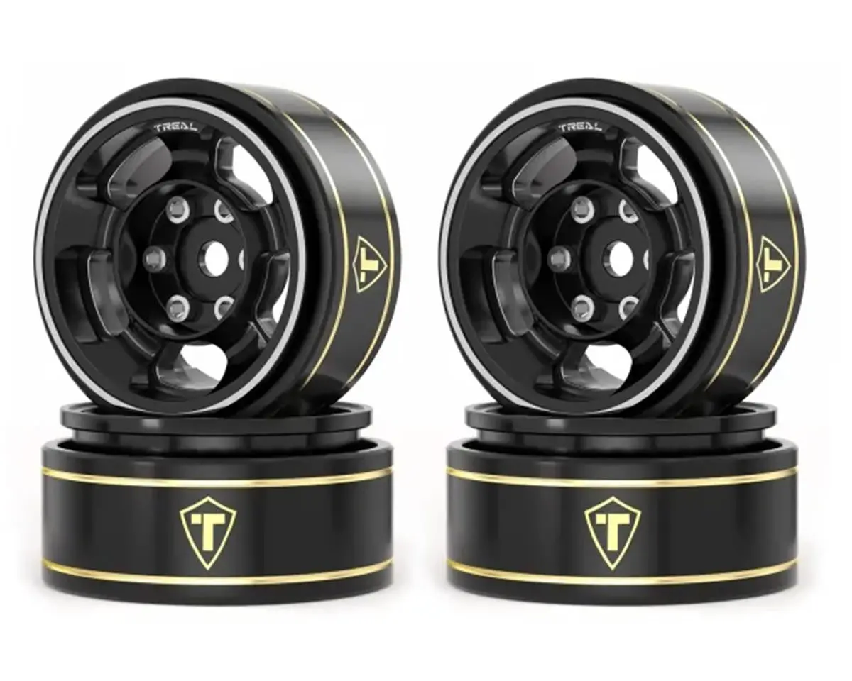 Treal Hobby Type G 1.0" 5-Spoke Beadlock Classic Wheels (Choose Color) (4) (27.1G) 2