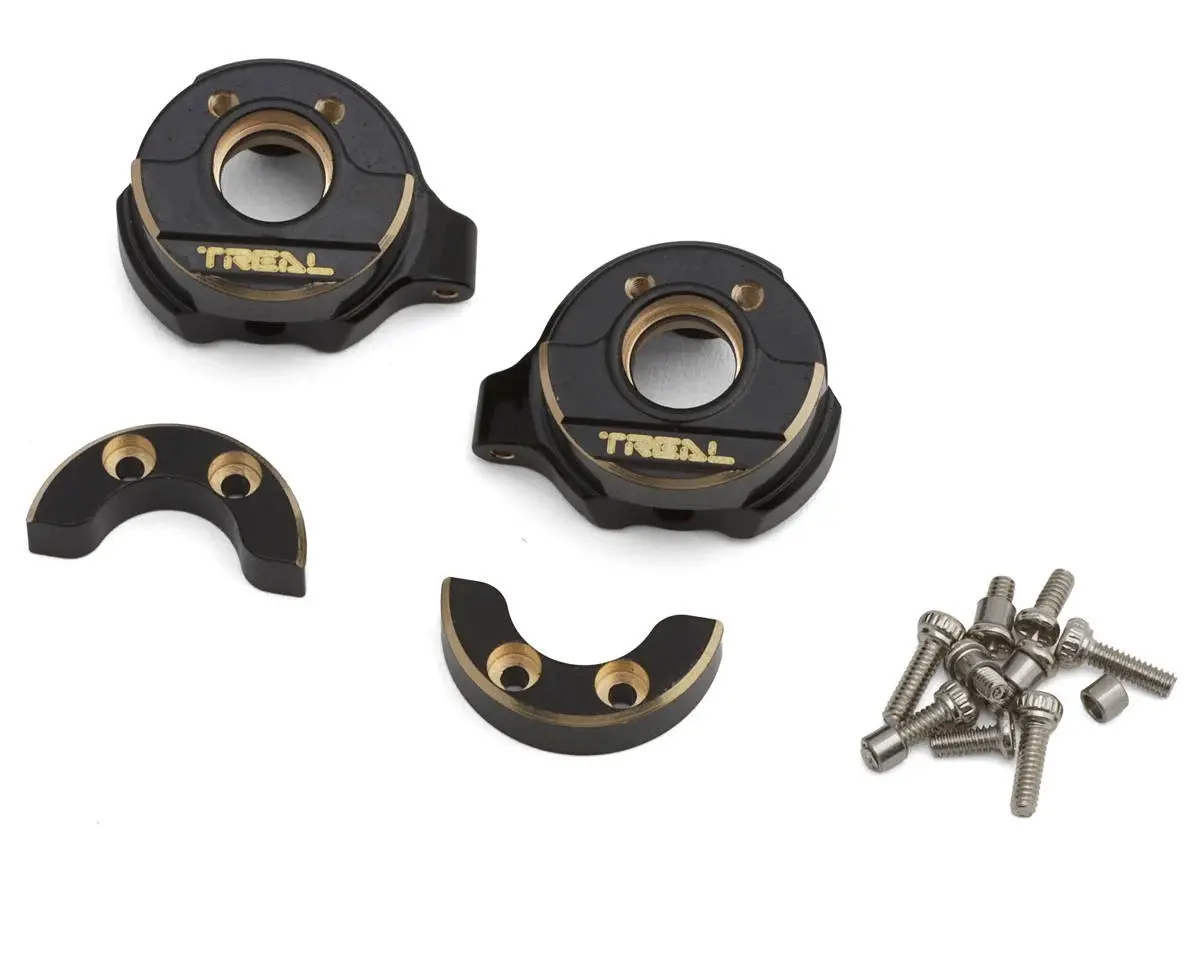 Treal Hobby Scx30 Brass Steering Knuckles (Black) (2) (7.75G Ea) 1