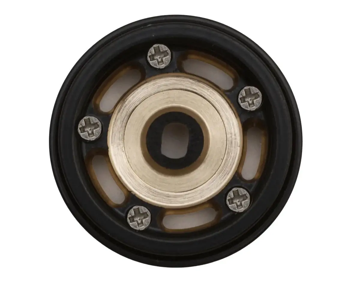 Treal Hobby 0.7" 5-Slot Brass Micro Rock Crawler Beadlock Wheels (Black/Gold) (4) (14G Ea) 2