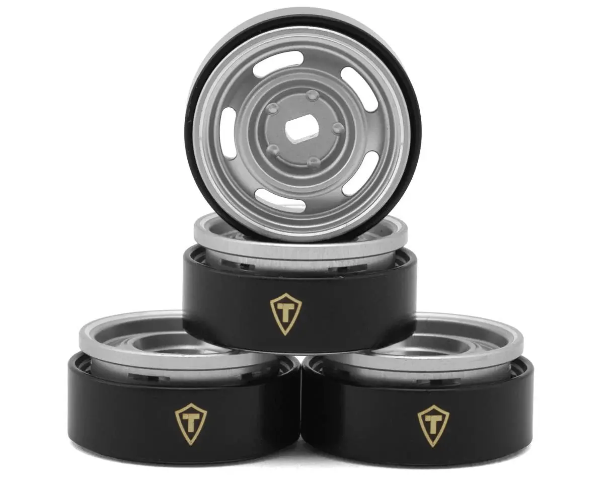 Treal Hobby 0.7" 5-Slot Aluminum Micro Rock Crawler Beadlock Wheels (Choose Color) (4) (8G Ea) 3