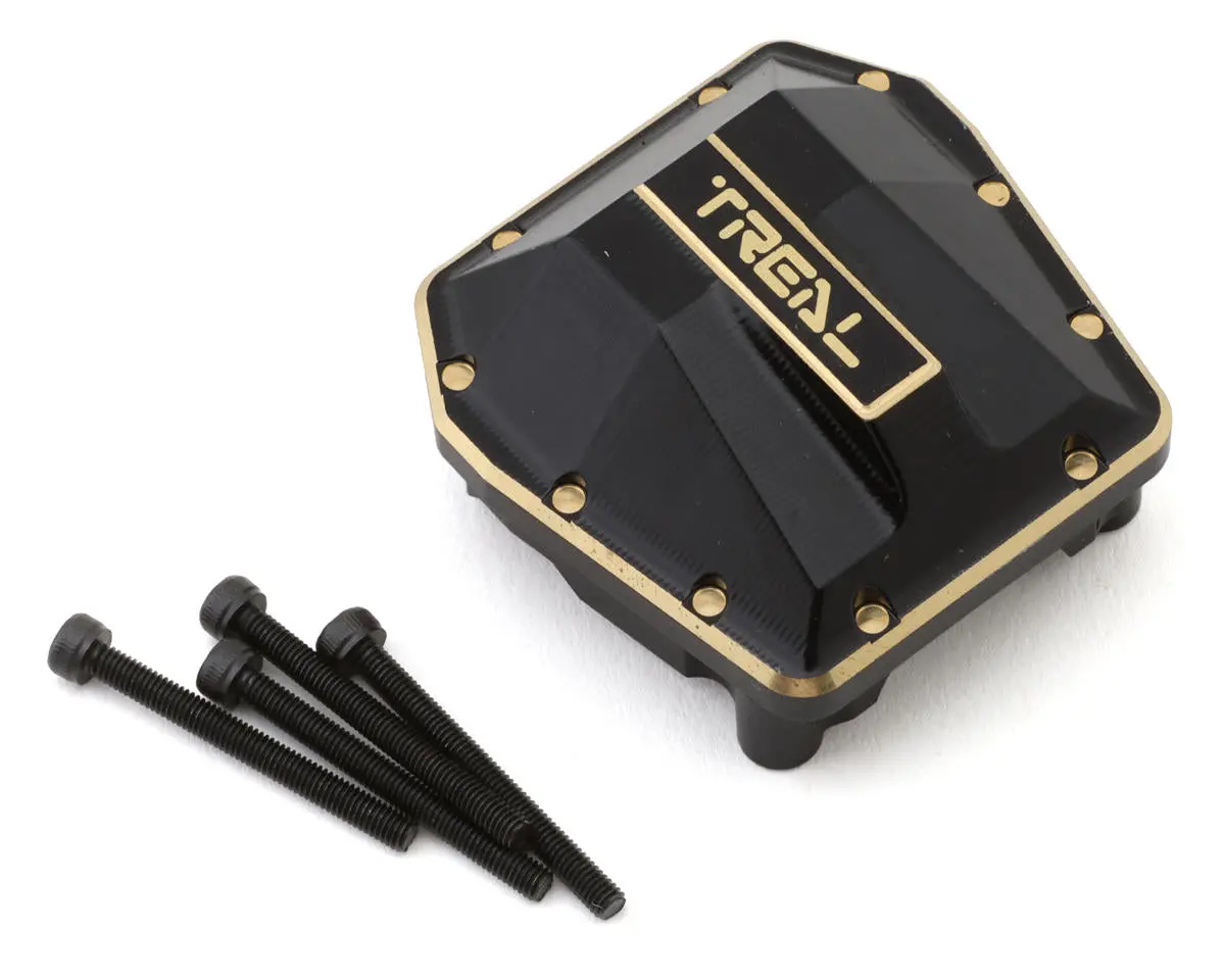 Treal Hobby Axial Scx6 Brass Differential Cover (Black) (180G) 1