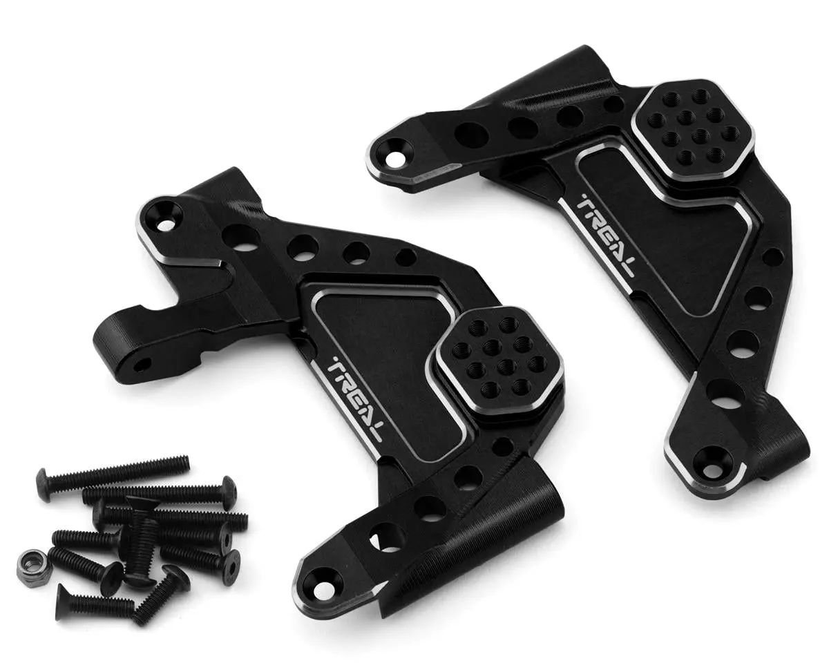 Treal Hobby Scx6 Aluminum Front Shock Towers (Black) (2) W/Panhard 1