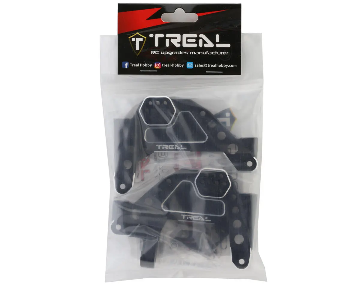Treal Hobby Scx6 Aluminum Front Shock Towers (Black) (2) W/Panhard 2