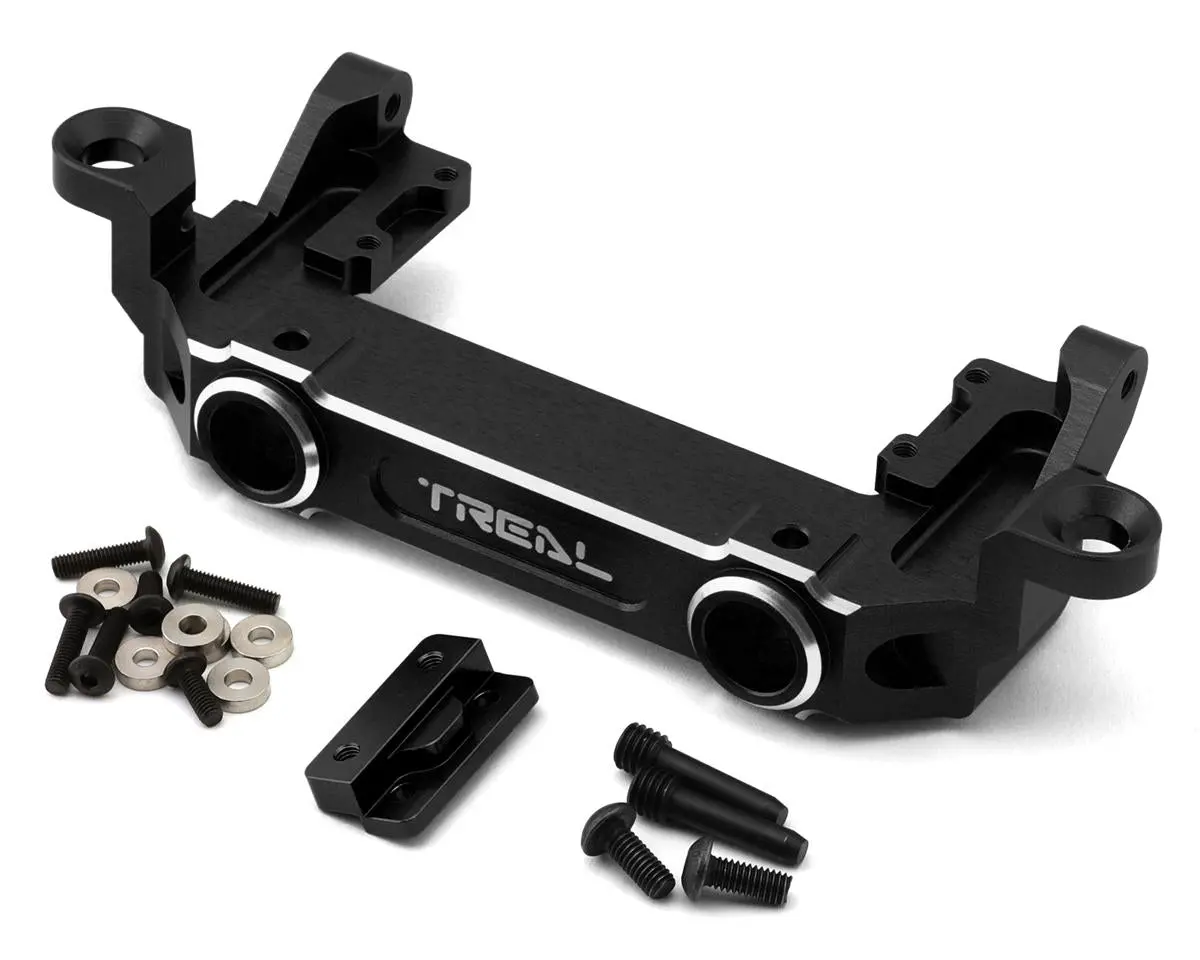 Treal Hobby Axial Scx6 Aluminum Front Bumper & Servo/Body Mount (Black) 1