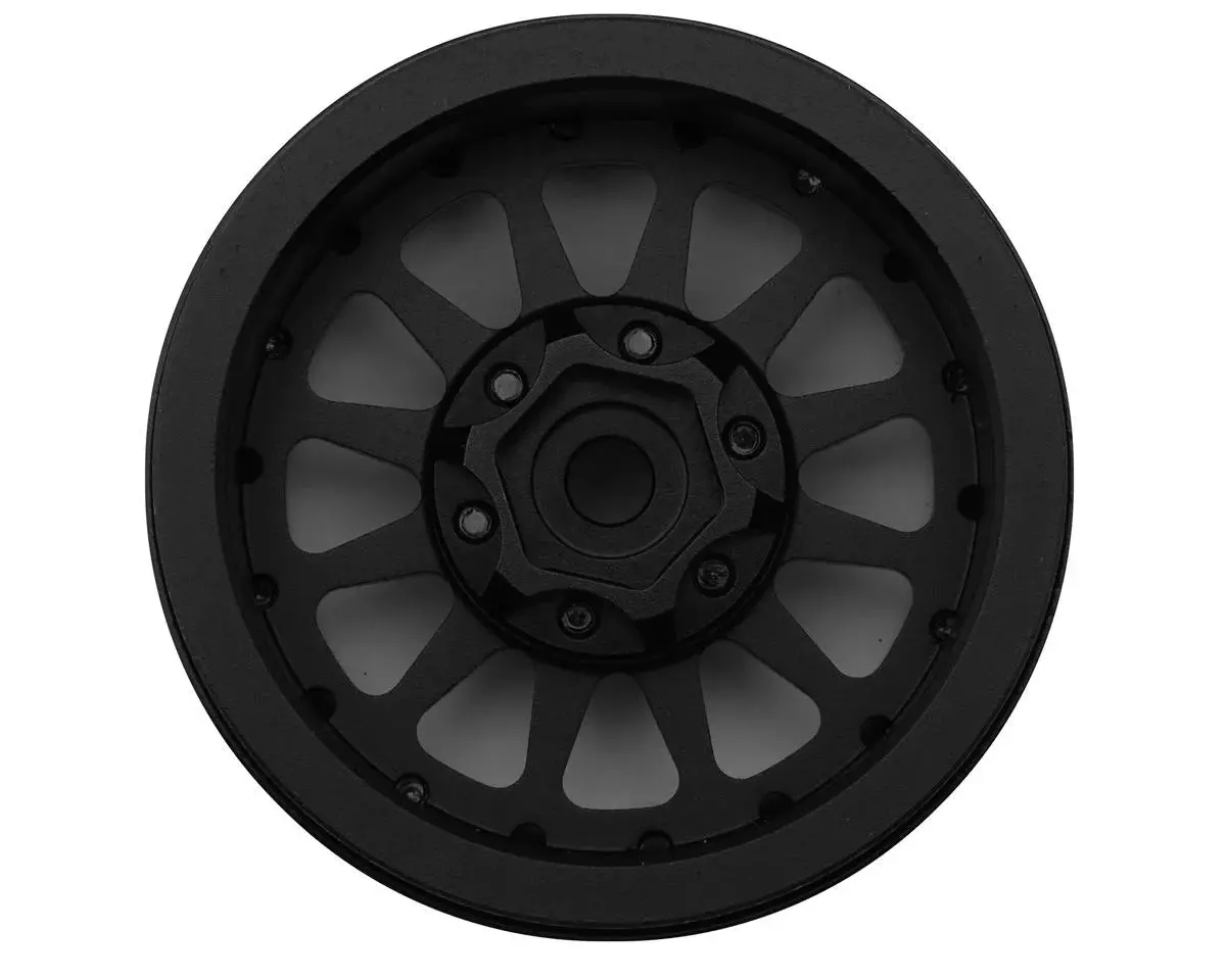 Treal Hobby Type D 1.9" 12-Spoke Beadlock Wheels (Black) (4) 2