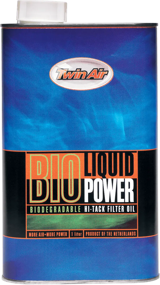 Twin Air Bio Liquid Power Filter Oil - 1L - Fits Most Foam Filters - 159017 1