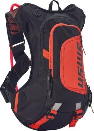 Uswe Moto Hydro 12 L- Hydration Pack 3.0 Liter - Bounce Free - Carbon Black, Factory Blue, And Factory Orange 1