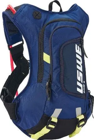 Uswe Moto Hydro 8L - Hydration Pack 3.0 Liter - Bounce Free - Carbon Black, Factory Blue, And Factory Orange 2