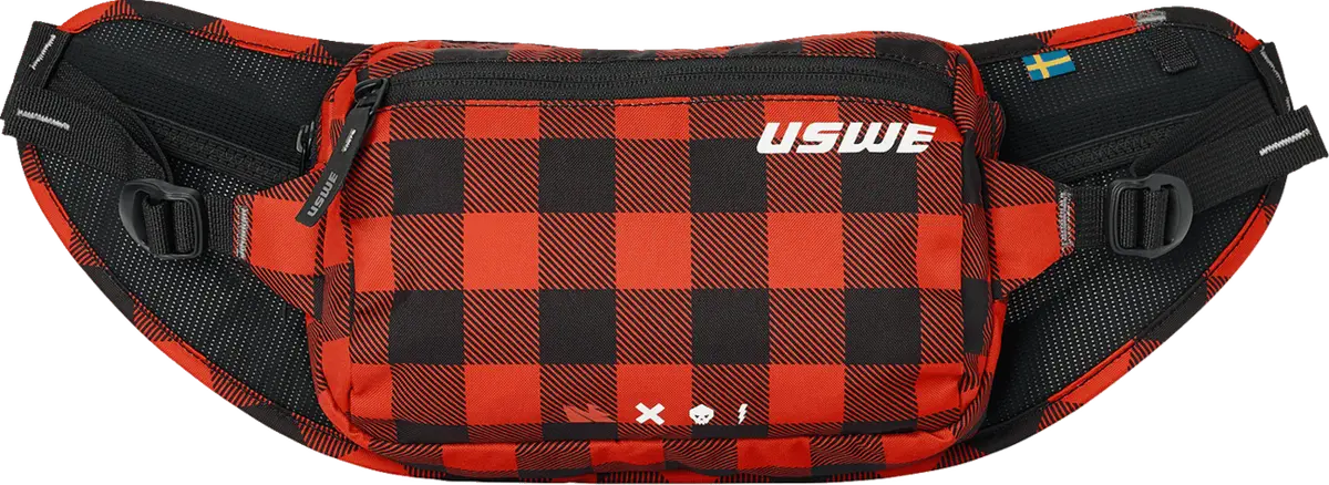 Uswe Waist Hip Pack 2L Flannel Red 5202083048 Mtb Enduro Moto Hydration Belt 1