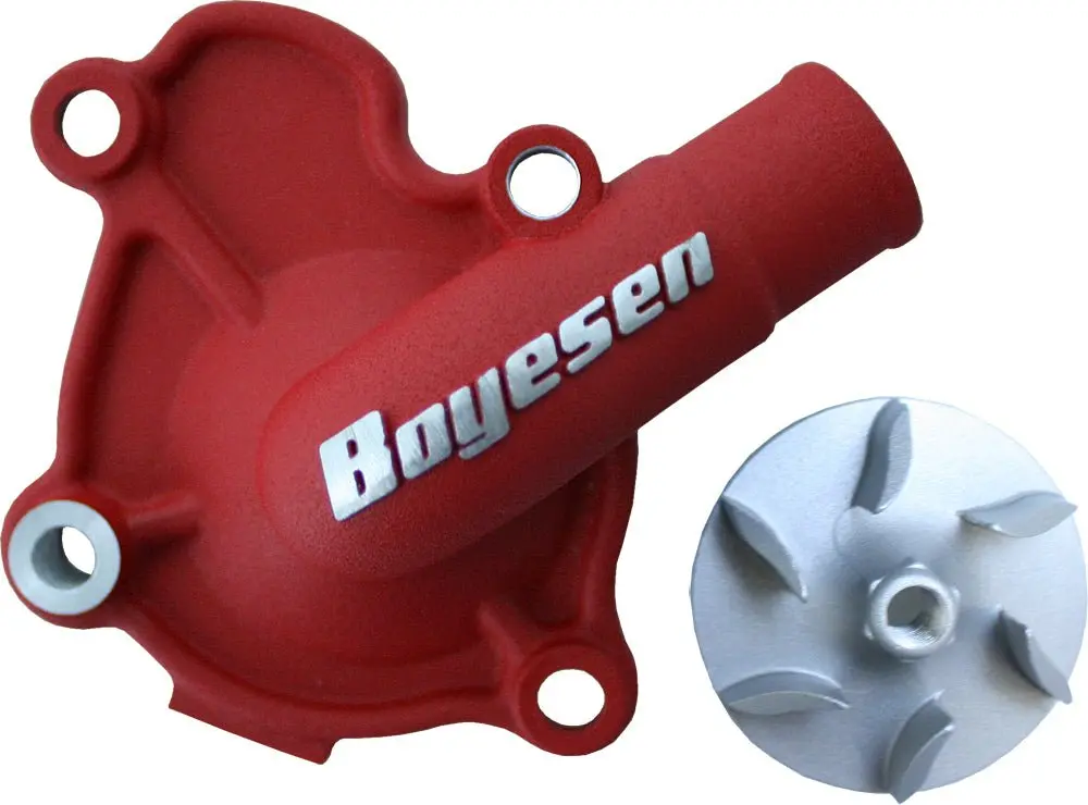 Boyesen Wpk-06Ar Supercooler Red Water Pump Cover Crf450r 2009–2016 2-Piece Kit 0932-0161 1