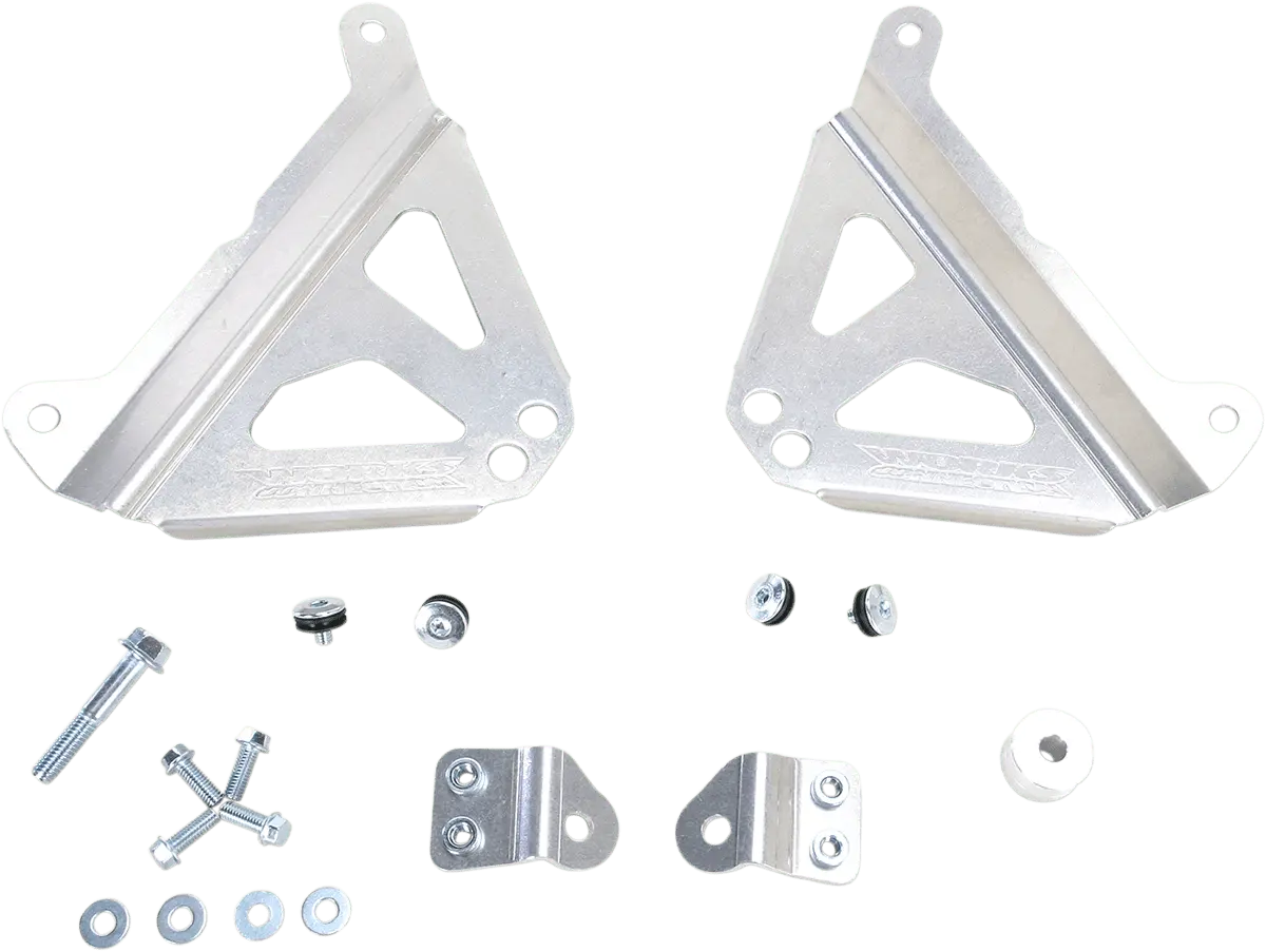 Works Connection 18-279 Radiator Brace Set - Silver - Yamaha Yz250f 2014-2018 1