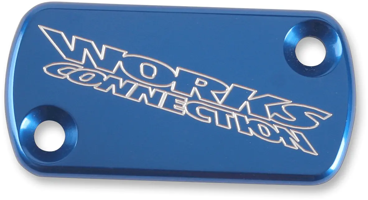 Works Connection Anodized Billet Aluminum Front Brake Reservoir Cover - Blue (Part #21-000) 1