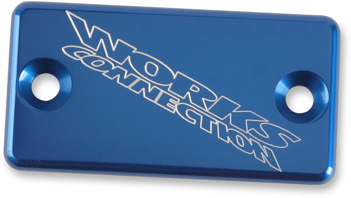 Works Connection Anodized Billet Aluminum Front Brake Reservoir Cover - Blue (Part 21-020) 1