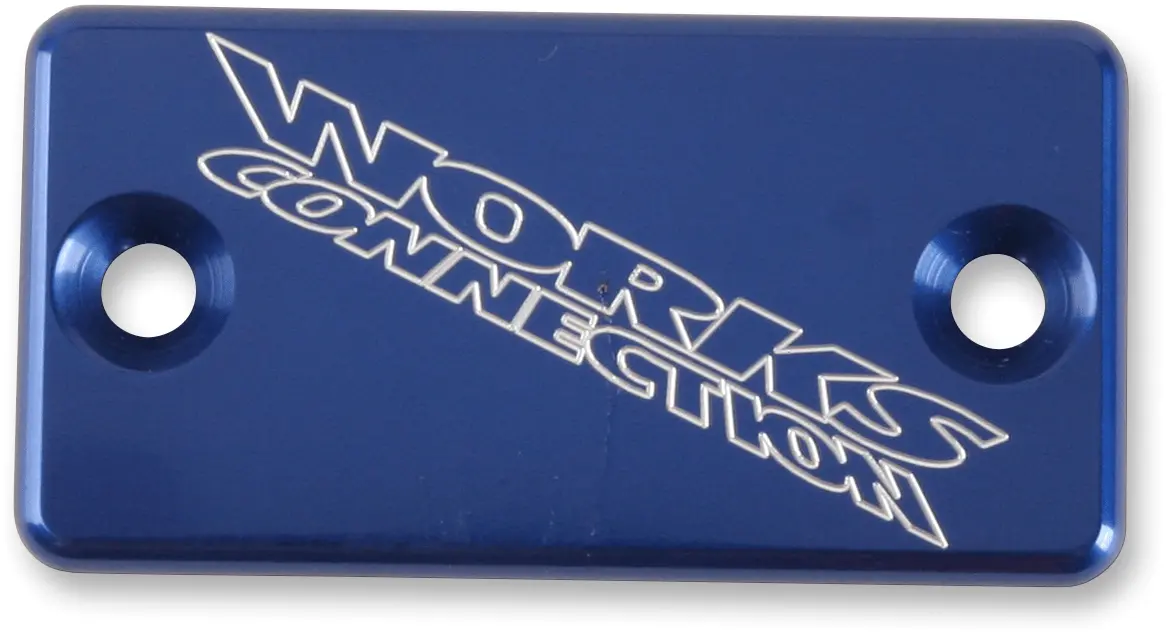 Works Connection Anodized Billet Aluminum Front Brake Reservoir Cover - Blue (Part No. 21-030) 1