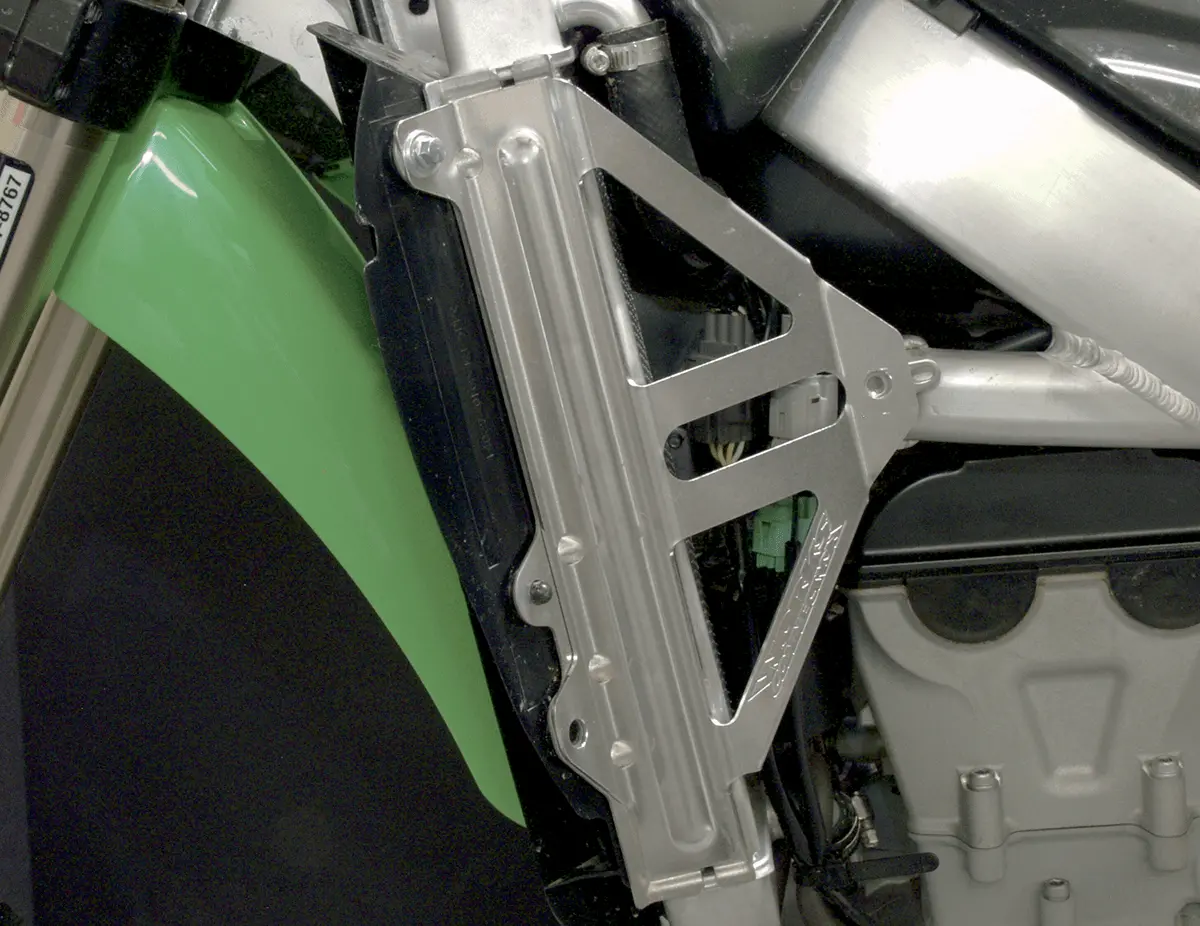 Works Connection Radiator Brace Set - Silver -  Kawasaki Kx450f '12-'15 - 18-298 1