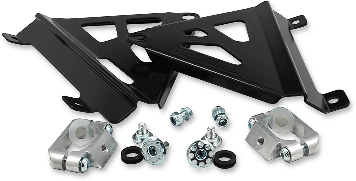 Works Connection Radiator Brace Set - Black - Kawasaki '17–'20 Kx250/250F - 18-B198 1