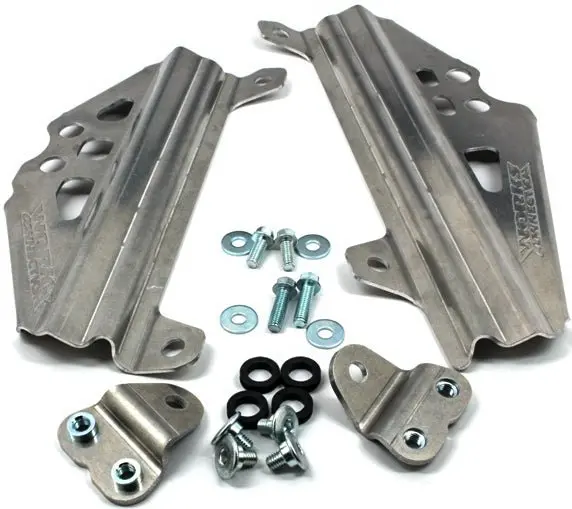 Works Connection Radiator Braces Silver Rm-Z450 2018–2024 Cnc Aluminum - 18-496 1
