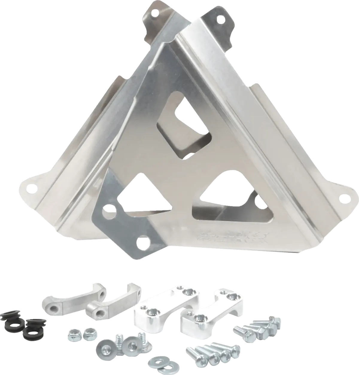 Works Connection - Radiator Brace Set - Silver - '23–'25 Yamaha Yz250f/450F - 18-269 1