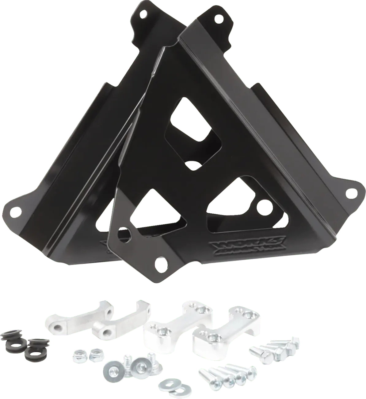 Works Connection Yamaha Yz250f/450F - Radiator Brace Set - Black - 18-B269 1