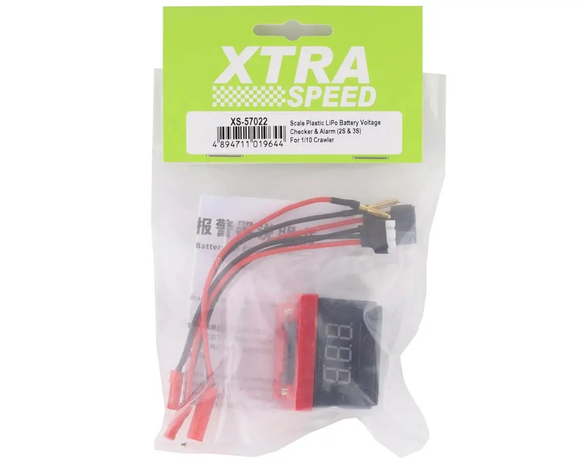 Xtra Speed Scale Lipo Battery Voltage Checker W/Alarm (2S/3S) - Xta-Xs-57022 2