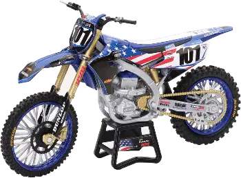 Yamaha Yz450f Motocross Of Nations Bike - Eli Tomac - 1:12 Scale - Red/Blue/Yellow - New Ray Toys 2