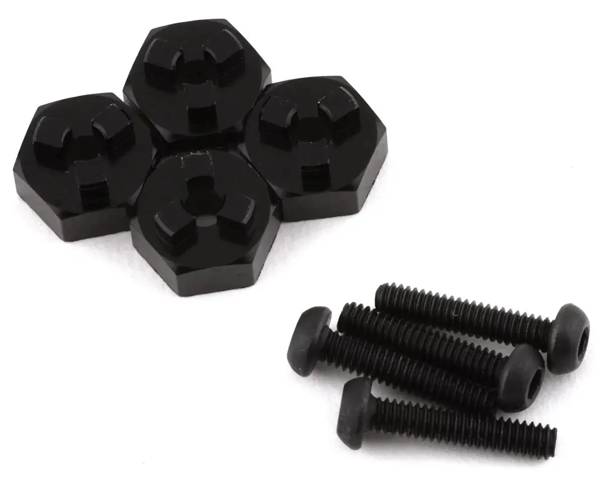 Yeah Racing Kyosho Mx-01 7Mm Aluminum Wheel Hexes W/Pins (Black) (4) - Yea-Kymx-006 1