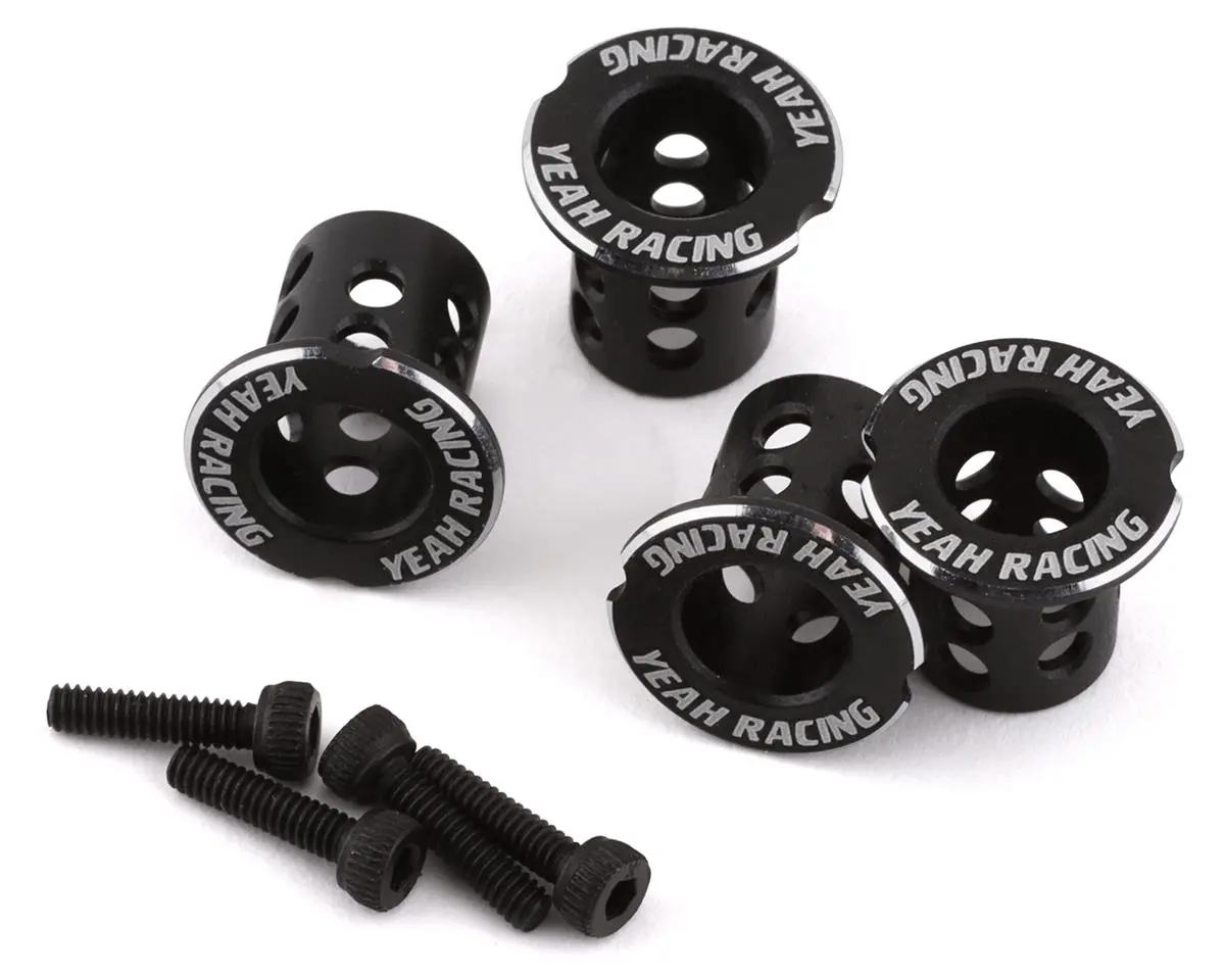 Yeah Racing 6Mm Aluminum Adjustable Body Mounts (Black) (4) 1