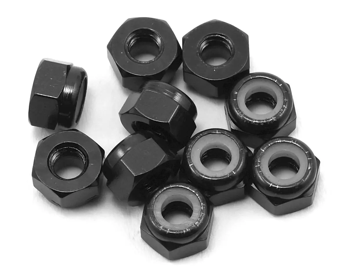 Yeah Racing 3Mm Aluminum Lock Nut (10) (Black) 1