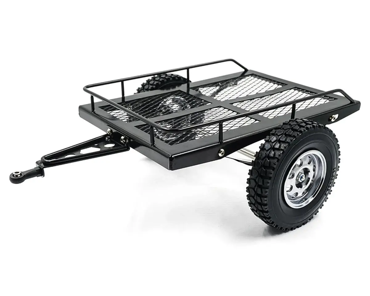 Yeah Racing 1/10 Heavy Duty Metal Hitch Mount Trailer (11.22 Inches) - Yea-Ya-0640 1