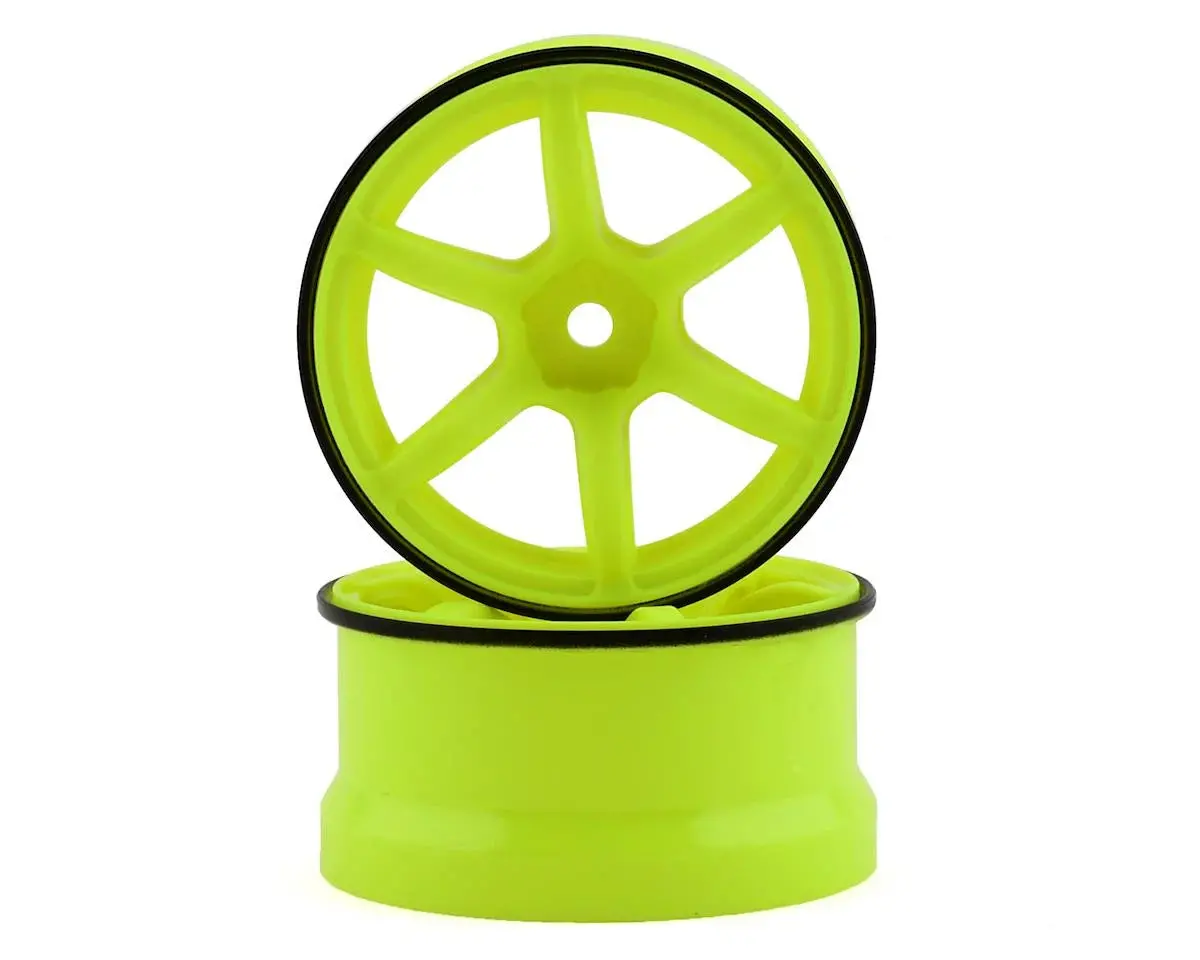 Yokomo 12Mm Hex Racing Performer High Traction Rwd Drift Wheels (Yellow) (2) (6Mm Offset) - Yokrp-6313Y6a 1