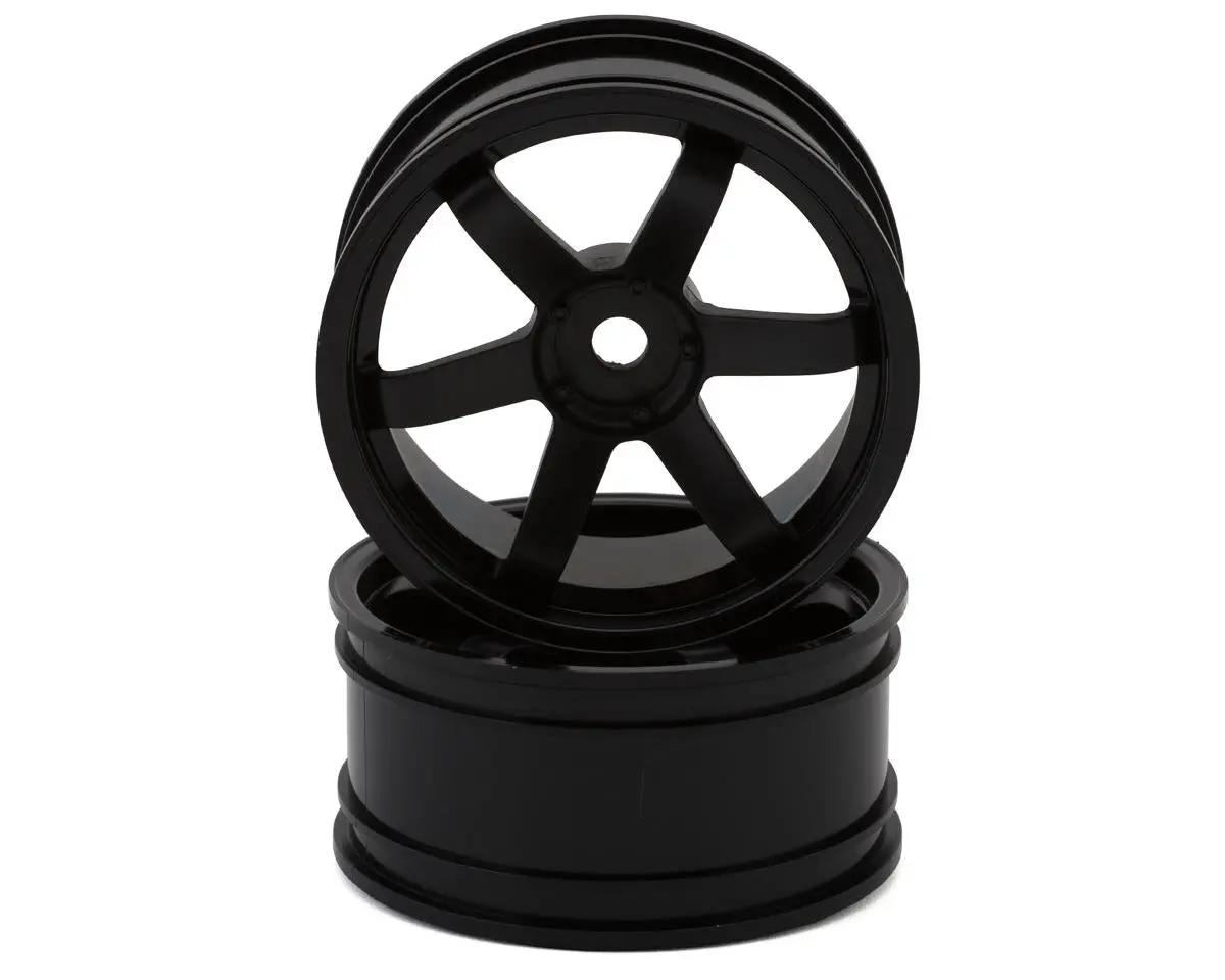 Yokomo 6-Spoke Drift Wheels (Black) (2) (7Mm Offset) 1