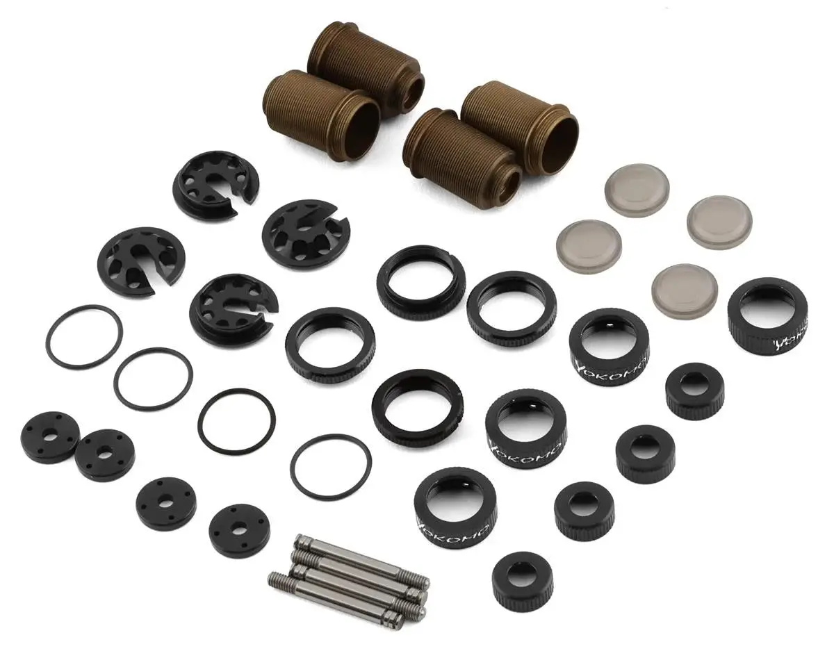 Yokomo Yd-2 Super Low Friction Aluminum Big Bore Shock Set (Black) - Yoky2-Sbbsa 1