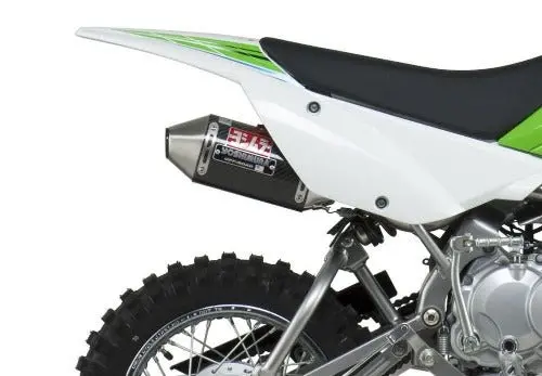 Yoshimura Rs-2 Stainless Full Exhaust, W/ Stainless & Carbon Muffler - 2430522 - 2002-2023 Kawasaki Klx110, Klx110l 2