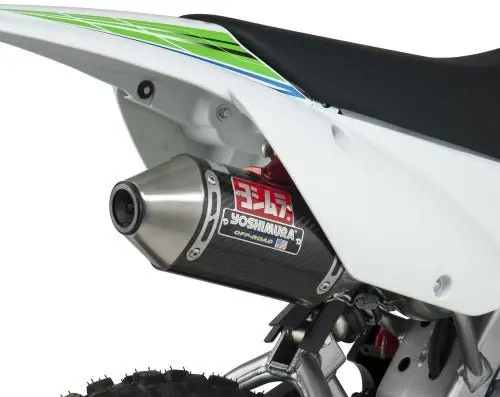 Yoshimura Rs-2 Stainless Full Exhaust, W/ Stainless & Carbon Muffler - 2430522 - 2002-2023 Kawasaki Klx110, Klx110l 1