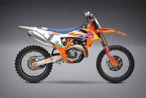 Yoshimura Rs-4 Aluminum Canister/Carbon Fiber End Cap Exhaust Slip-On - 264622D320 - 2019-2022 Ktm 450 Sx-F, 450 Xc-F 1