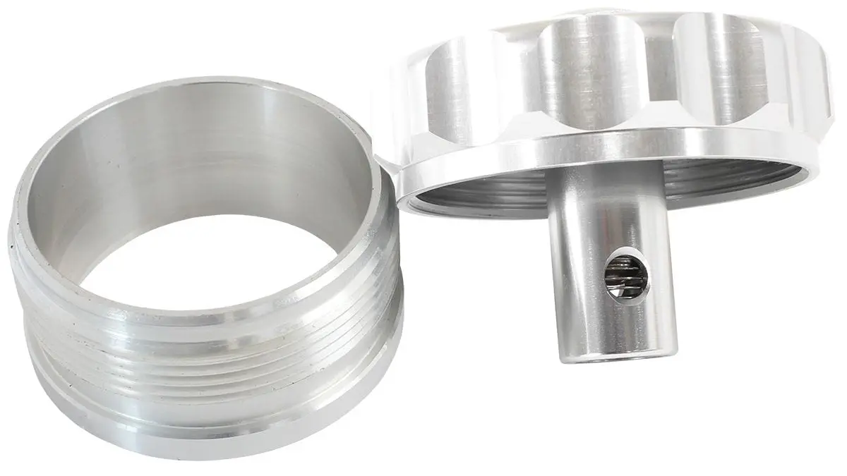 Silver Billet Aluminum Weld-On Fuel Filler Neck With Cap – Af460-32-Rv-S 1