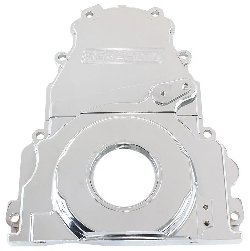 Gm Ls Billet Timing Cover – Two-Piece Design With Chrome Finish (Af64-4361C) 1