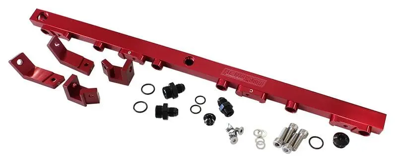Ford Ba-Bf Barra 4.0L Dohc Billet Efi Fuel Rail – Red Anodized Af64-2004R 1