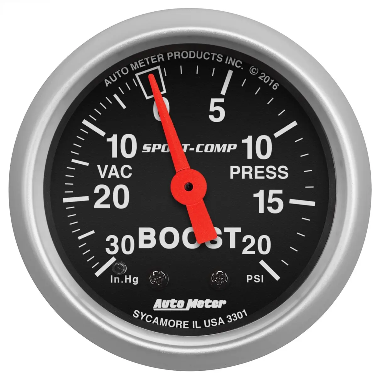 Autometer 3301 Sport-Comp Analog Gauge – 2-1/16" Diameter Performance Instrument 1