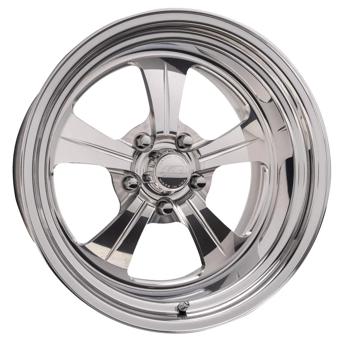 Billet Specialties Amc73 Fineline Polished Custom Wheel Set – 17X7 Inch, 5X4.5 Bolt Pattern 1